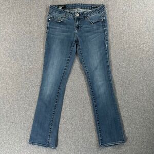 William Rast Baby Bootcut Jeans Womens 26 Blue Denim Stretch Low Rise Y2K Style